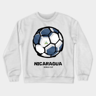 Nicaragua Football Country Flag Crewneck Sweatshirt